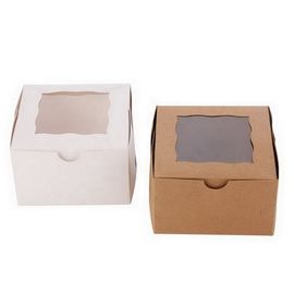 빵집 케이크는 상자, 명확한 투시창을 가진 식품 포장 상자를 나릅니다 협력 업체