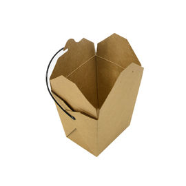 주문 까만 손잡이를 가진 반대로 누설 음식 상자 350 Gsm Kraft 종이 물자 온라인 제조