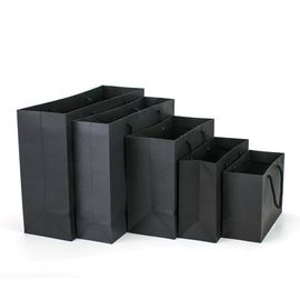 손잡이, 까만 서류상 쇼핑백을 가진 개인화된 인쇄된 마분지 부대 협력 업체