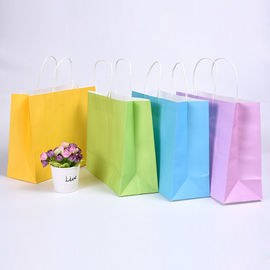 Good price 우아한 유행 갈색 포장지 쇼핑백, 손잡이를 가진 착색된 종이 봉지 온라인으로