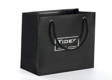 Good price 까만 색깔 종이 상품 부대, 선전용 재생된 서류상 쇼핑백 온라인으로