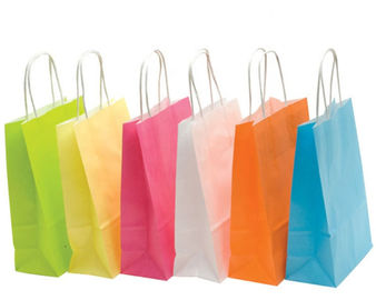 Good price Kraft 재상할 수 있는 착색된 종이 봉지, 백화점을 위한 브라운 주문 종이 봉지 온라인으로