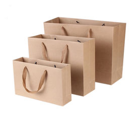 Good price 브라운 생물 분해성 인쇄한 종이 봉지, Kraft 종이 선물은 높은 내구성을 자루에 넣습니다 온라인으로