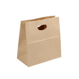 Good price 인쇄된 음식 급료 Kraft 종이 봉지 처분할 수 있는 관례는 손잡이를 확고하게 강화합니다 온라인으로